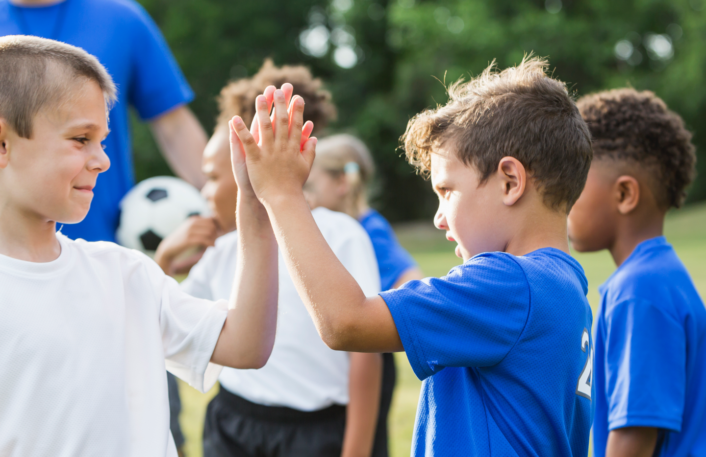 Kinds Playing soccer photo